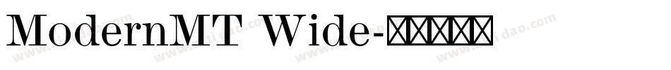 ModernMT Wide字体转换